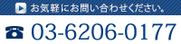 お問合せ先：03-6206-0177（お気軽にお問い合わせください。）